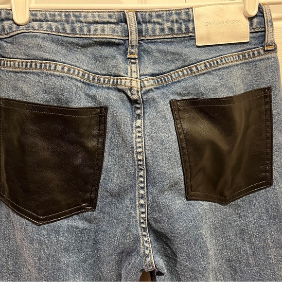 Jonathan Simkhai Two-Tone Ankle Jeans - Picture 4 of 14